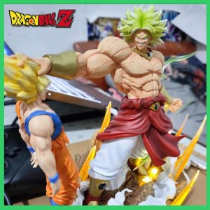 애니메이션 드래곤볼 피규어 브로리 대 손오공 액션 피규어 pvc 슈퍼 사이어인 손오공 브로리 모델 인형