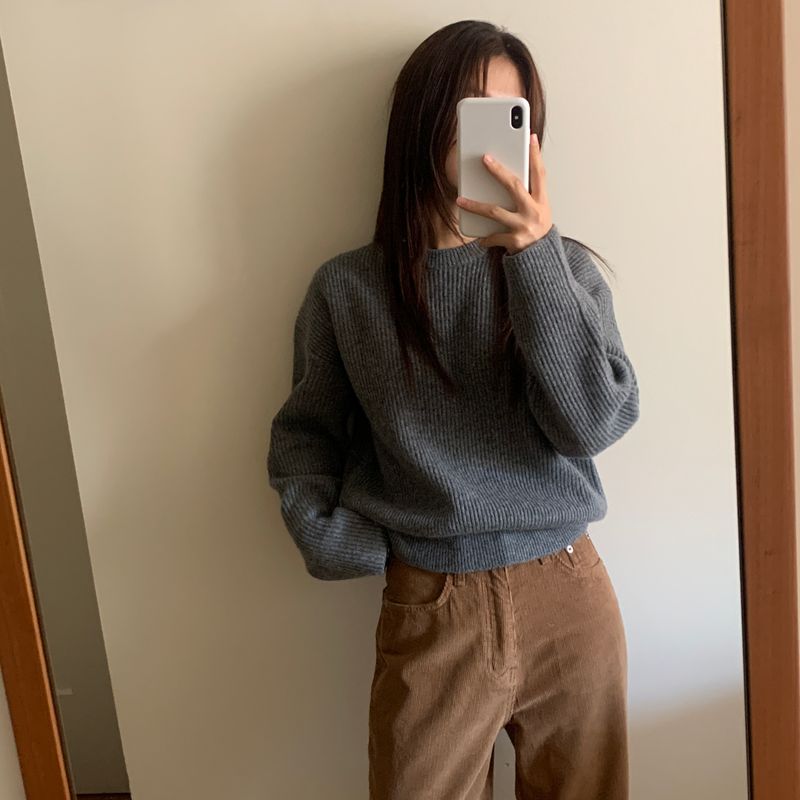 코어드 Wool round knit