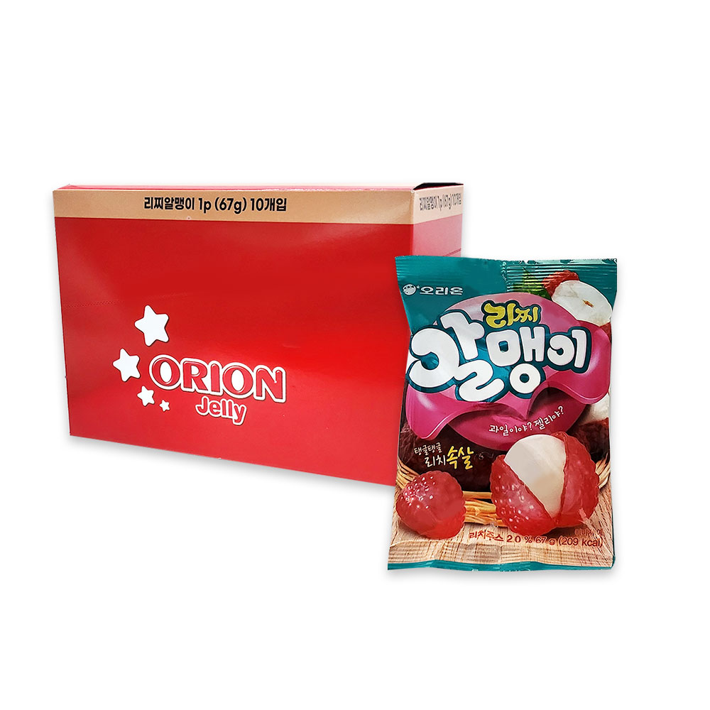 오리온 오리온 오리온 젤리 리찌알맹이 67g 10개한박스