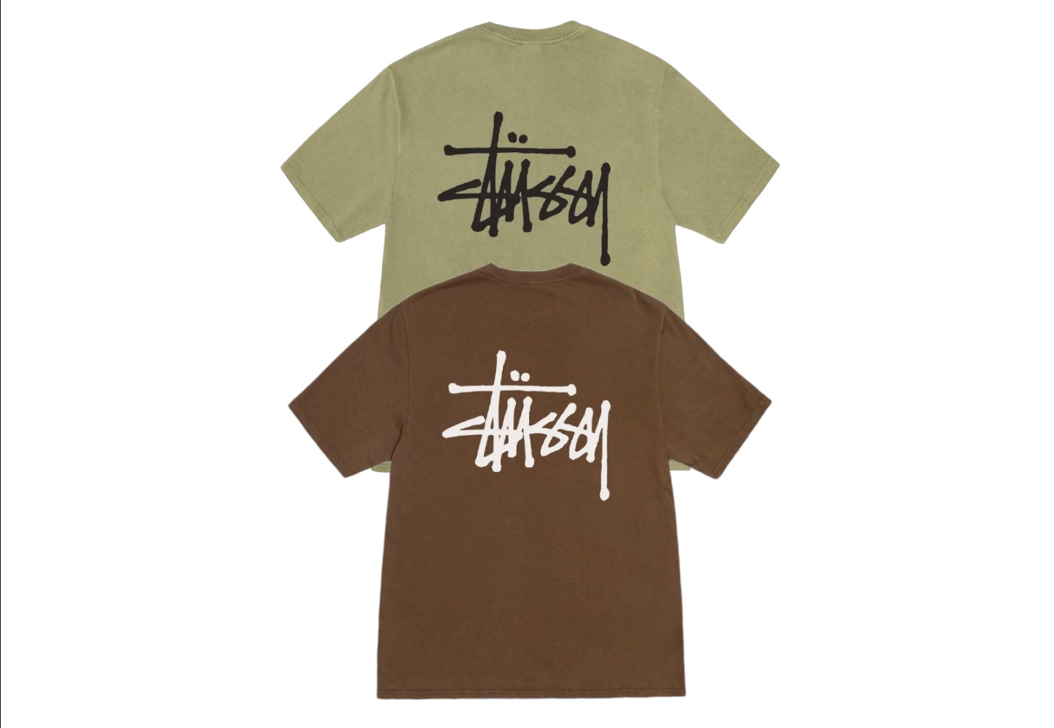 스투시 STUSSY 스투시 베이직 피그먼트 다이드 티셔츠 코랄 2024