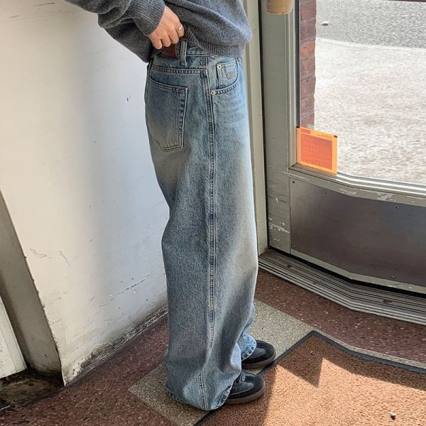 코어드 기장선택 Vintage wide denim light long M