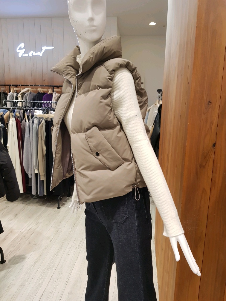 지컷 지컷 하이넥 스트링 헴 다운 패딩 7294417101