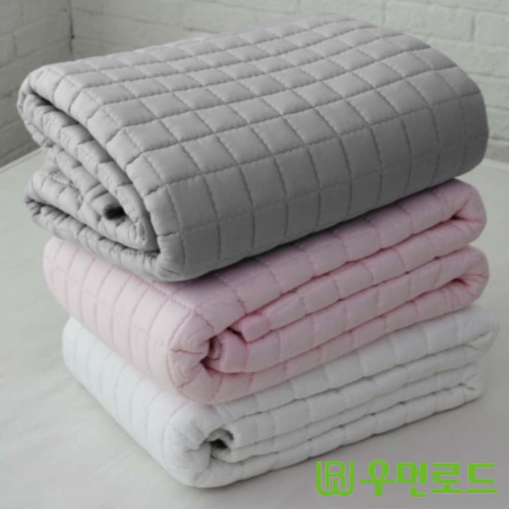 우먼로드 60수 순면 두툼한 고정 밴딩 침대패드 Q 150x210