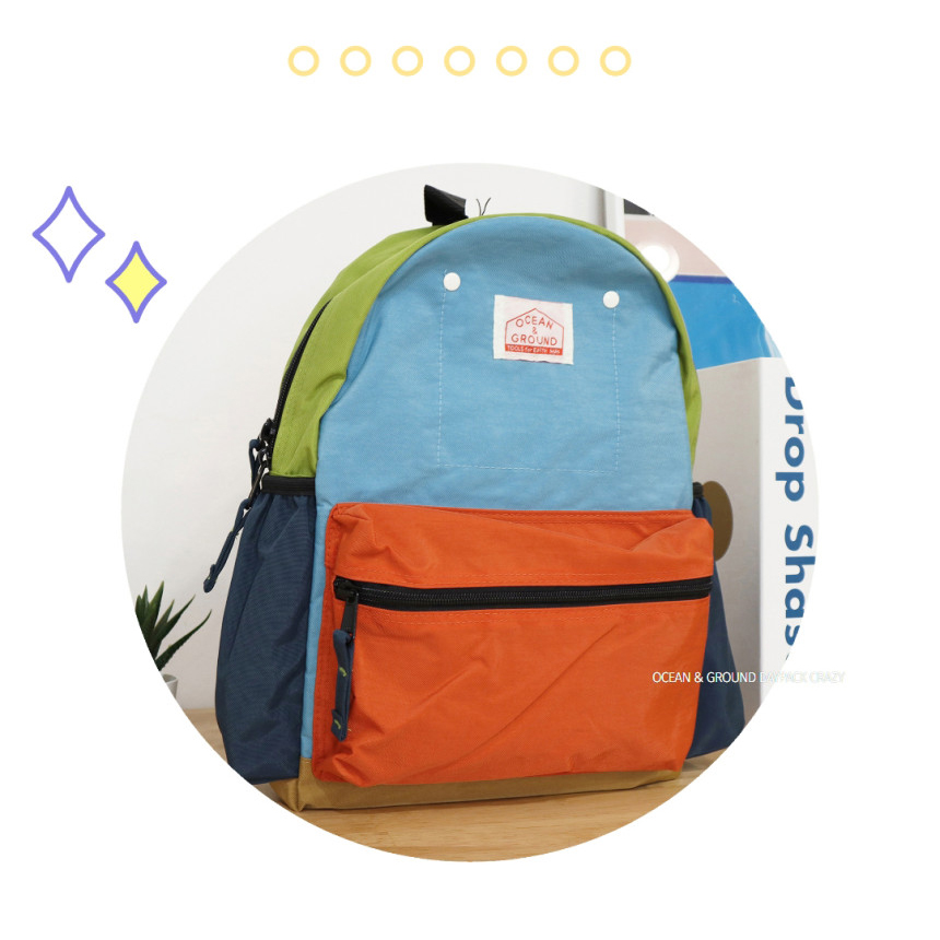 오션앤그라운드 오션앤그라운드 아동 백팩 DAYPACK CRAZY L사이즈 6종 라이트