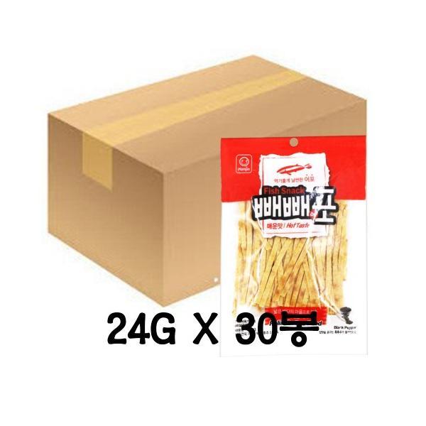 유통기한임박 25 3 28한진 빼빼어포 매운맛 24gX30봉 1박스