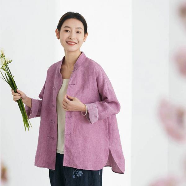 옥 길상우아 오리지널 100 한마 다이얼 뉴 차이나 청아셔츠 차이나넥 긴팔 상의녀