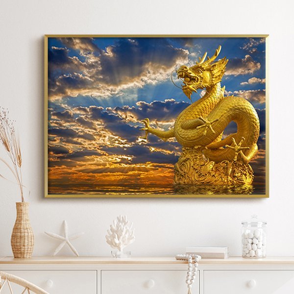 더아트컴퍼니 재물운 풍수 용그림 10 다복황룡 메탈 액자 A1 59 4x84 재물운 풍수 용그림 10 다복황룡 메탈 액자 A1