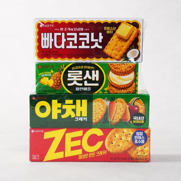롯데웰푸드 롯데웰푸드 롯데제과 메가마트 롯데웰푸드 비스켓 4번들 277g