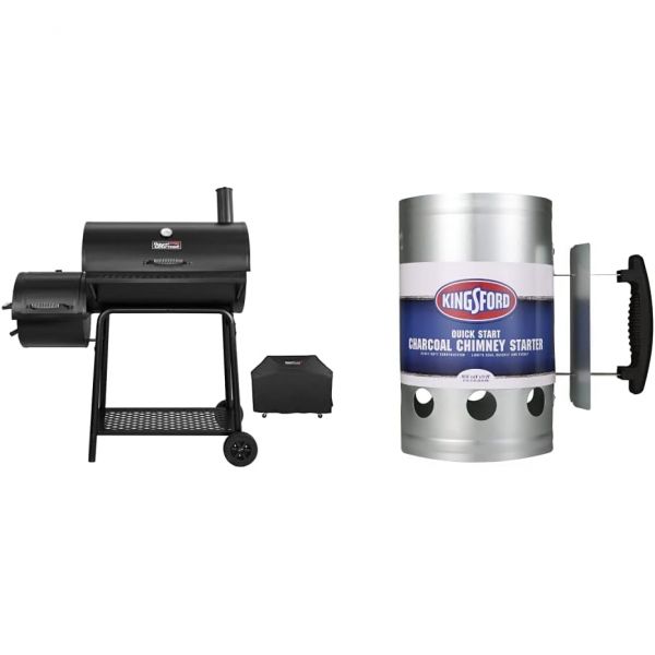 Royal Gourmet 로얄 고메 차콜 그릴 오프셋 스모커그릴커버 Grill Offset Smoker Chimney 1개 CC1830FC