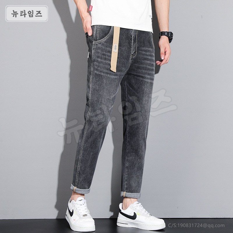 데님 팬츠 남자 여름 슬림 9부 팬츠 뉴타임즈 806 B826R875 33