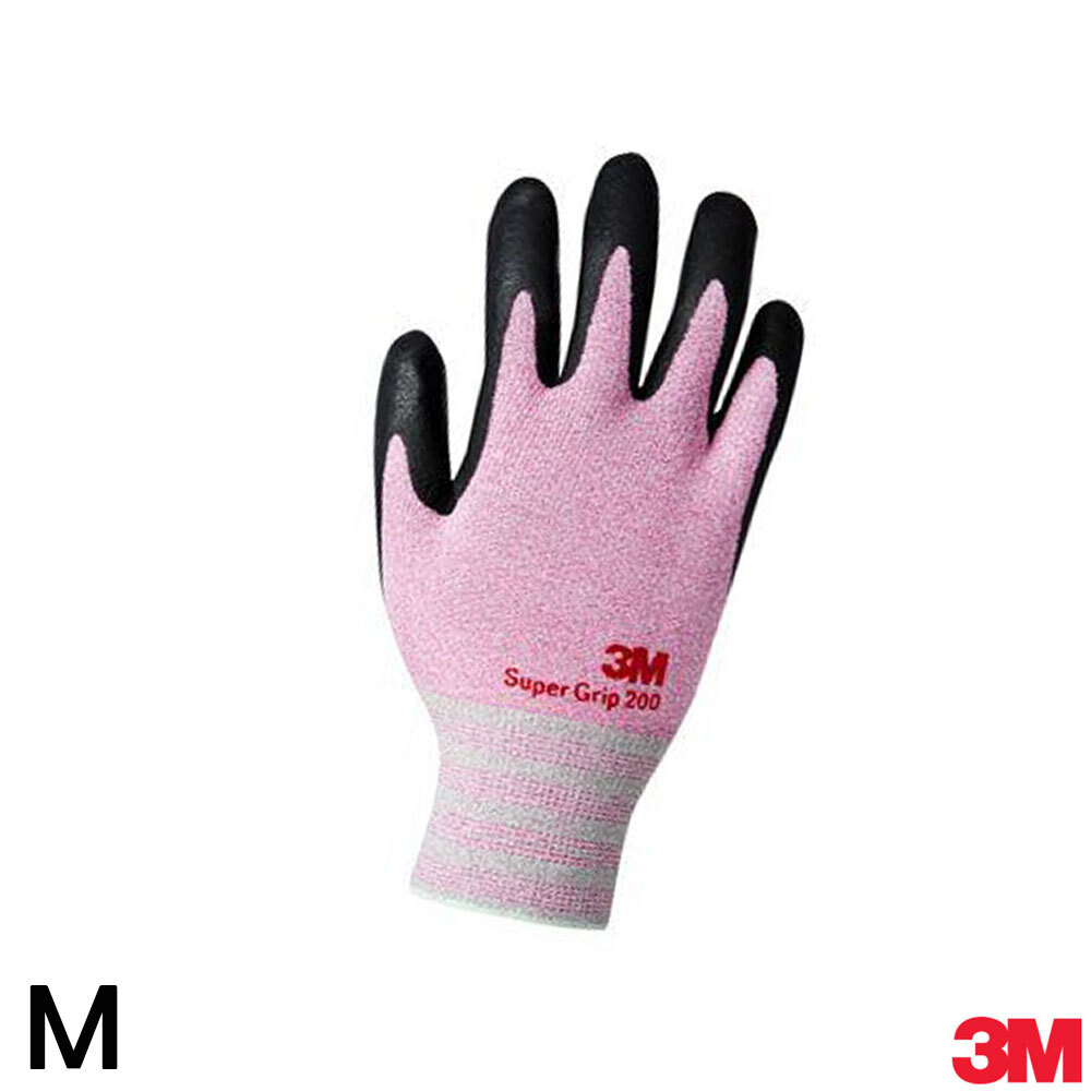 3M 슈퍼그립 200 코팅장갑 칼라장갑 작업코팅 물류 손보호 공업용 산업현장 손끝 M 사이즈 1개