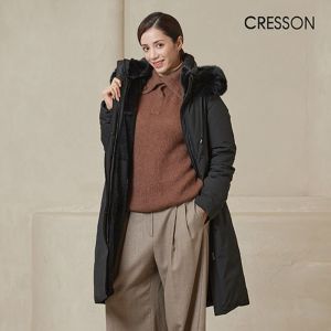 크레송 크레송 밍크콤비 구스다운 롱코트