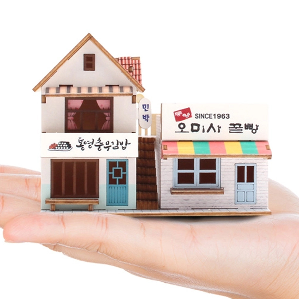 영공방 미니 오미사 꿀빵 통영 충무 김밥 가게 가게모형 오미사꿀빵가게모형 통영충무김밥가게모형 YM928