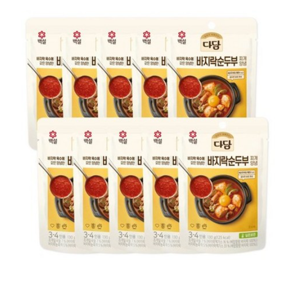 다담 다담 CJ 다담 순두부찌개양념 130g 10개