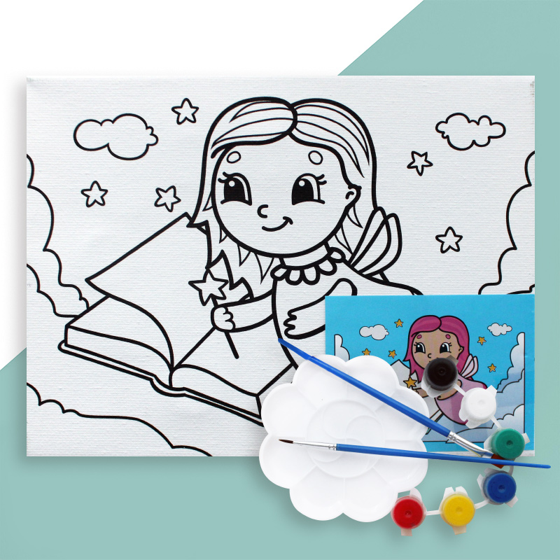 티처스 DIY 아크릴 캔버스 아트 그림 그리기 세트 직사각 요정 미술 그림그리기 미술키트 색칠하기