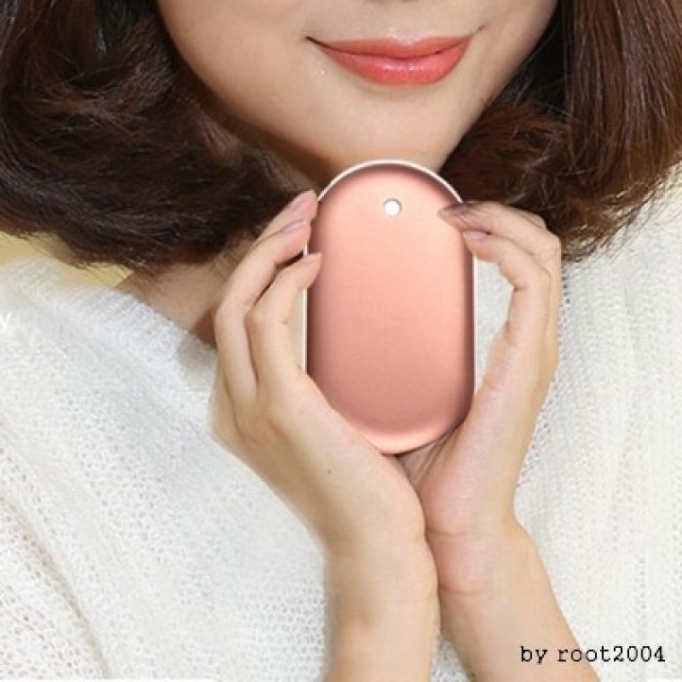 TNTN 원터치충전용손난로 휴대용 보조배터리 충전형 재활용핫팩 전기 조약돌 3000mah 5000mah 방학 크리스마스선물 3000mah