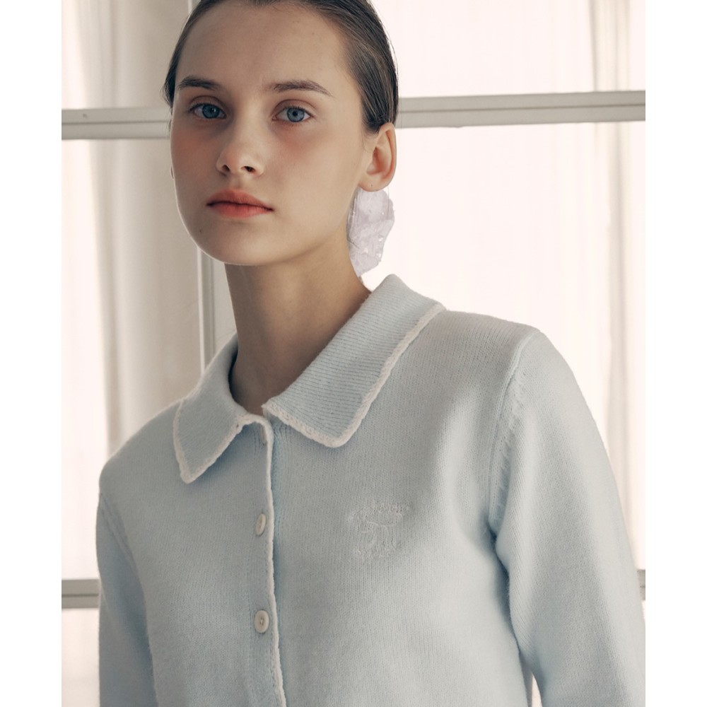 로라로라 로라로라 CASHMERE BLENDED BASIC CARDIGAN LEMON RMN5D