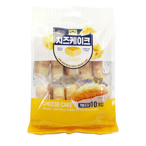 개별포장 한입 치즈케이크 빵 250g 25gx10개입