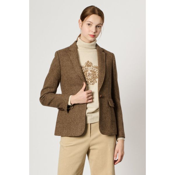 BCBG BCBG 로렌 해링본 재킷 B4W9J103