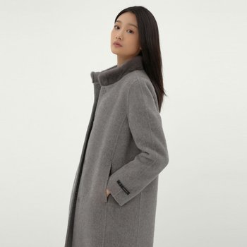 지센 캐시미어 하이넥 핸드메이드 코트 MG LFLCMB01 P332828302