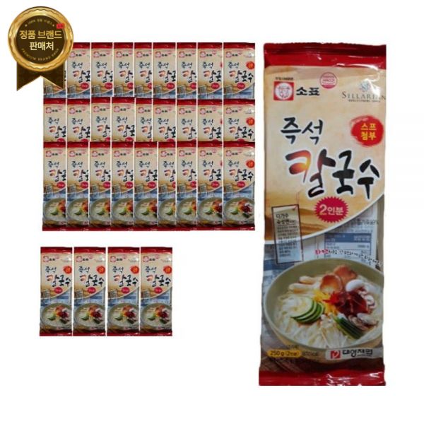 UNKNOWN 소표 즉석칼국수 2인분 스프첨부 32개입 원산지 국산