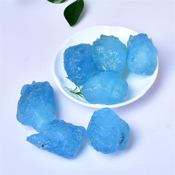 랜덤 원시 아쿠아 마린 천연석 크리스털 스톤 힐링 락 미네랄 러프 원석 실내 장식 04 g 01 파란 180-200
