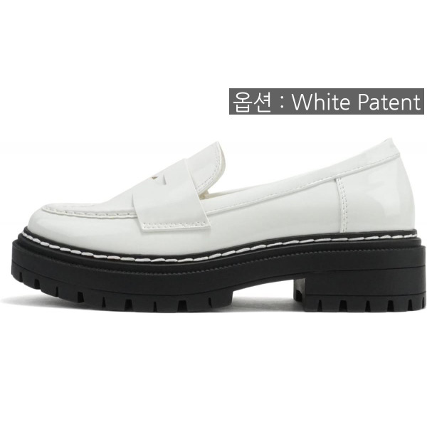 디에프디인터내셔날 소다 Soda Eureka Women Slip On Platform Penny Loafer Lug Sole with Stitched Detail Loafers