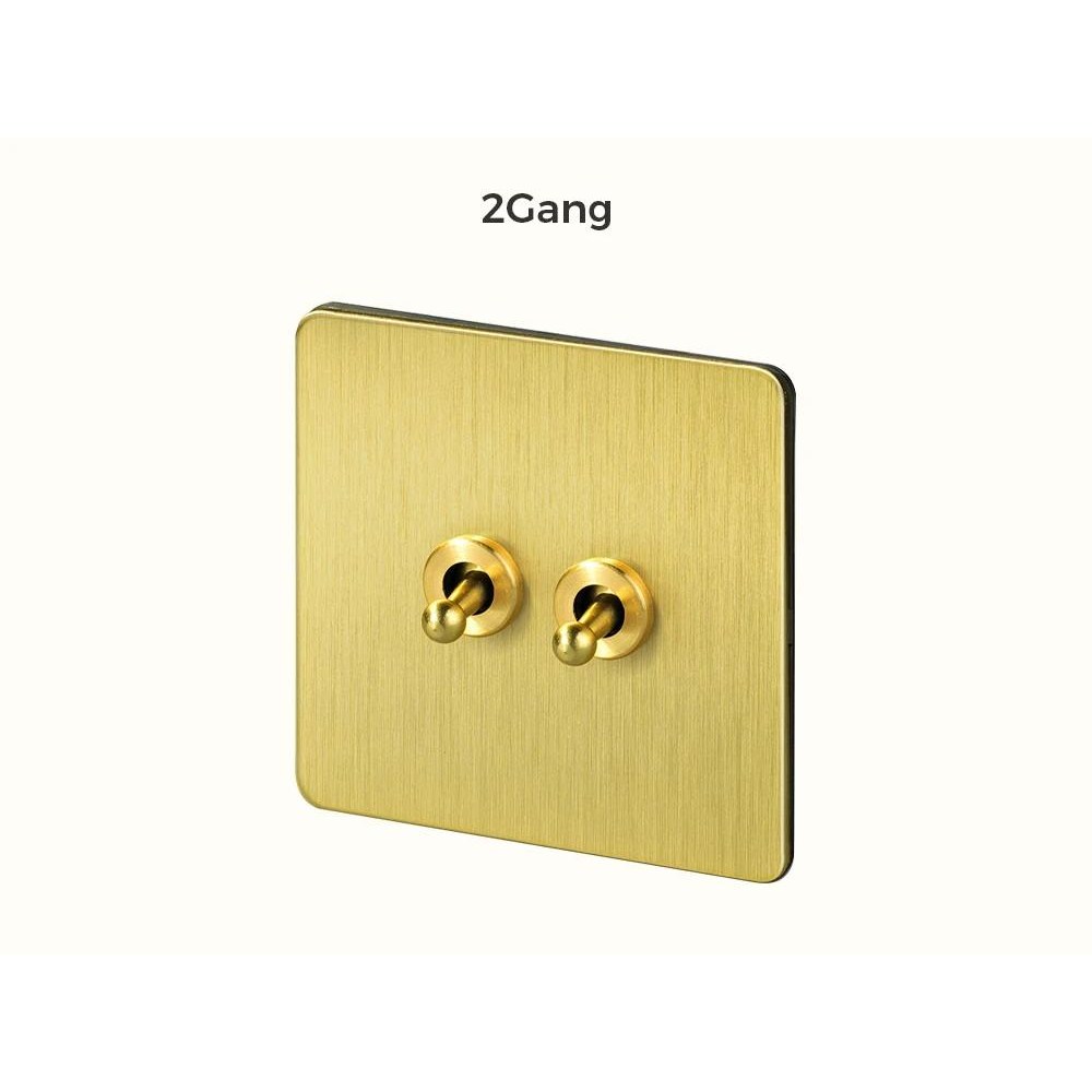 벽 순간 스위치 웨이 상하 제어 커튼 황동 레버 리셋 타입 패널 1 2Gang All 1개 B Reset switch