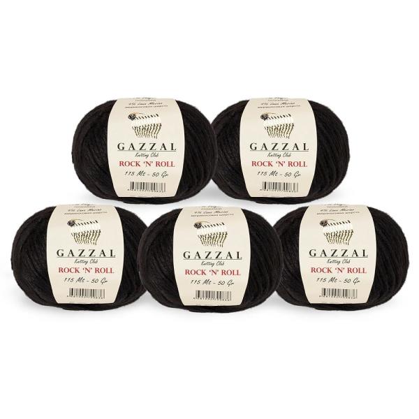 5 볼 팩 Gazzal Rock n Roll 실 총 249 5g8 8온스 21 아크릴 70 폴리아미드 9 라나 메리노 각 50g1 75온