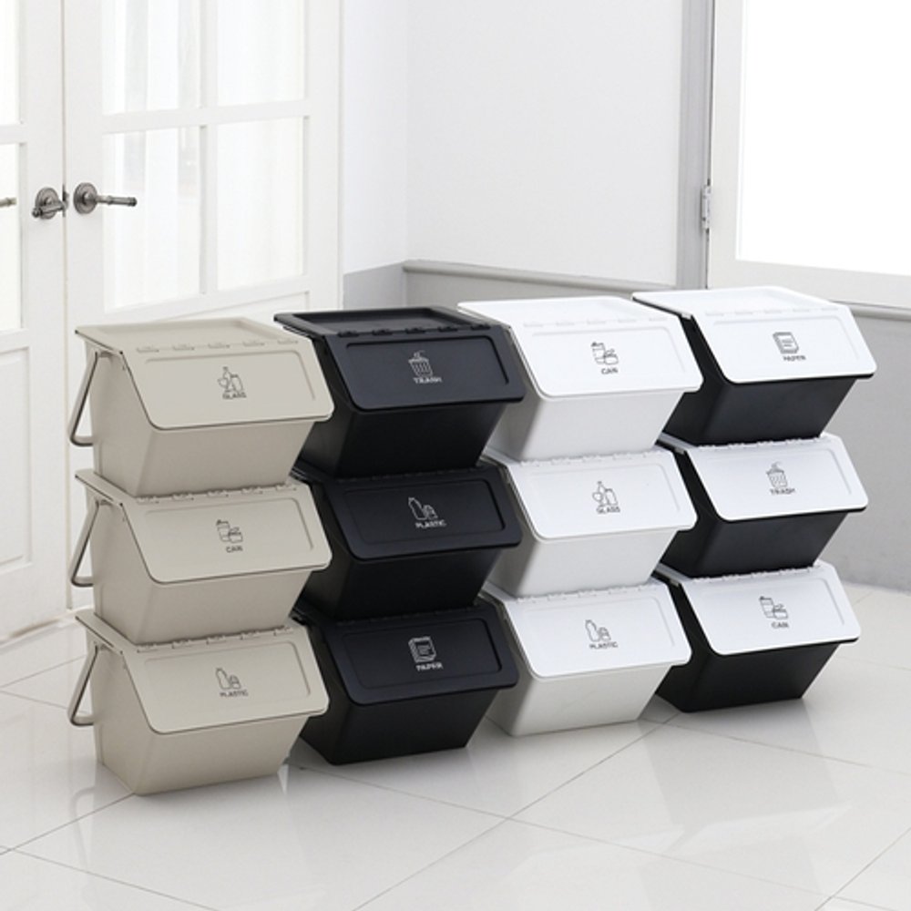 네이쳐리빙 네이쳐리빙 네이쳐리빙 모던데일 재활용 분리수거함 3P 35 x 22 x 28 cm