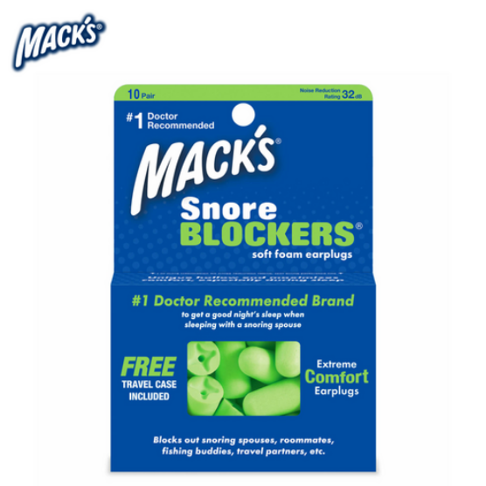 맥스 Macks 소프트 폼 스노어블락커 귀마개 케이스 11개