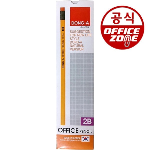 동아 문구 동아 오피스 지우개연필 12본입 2B