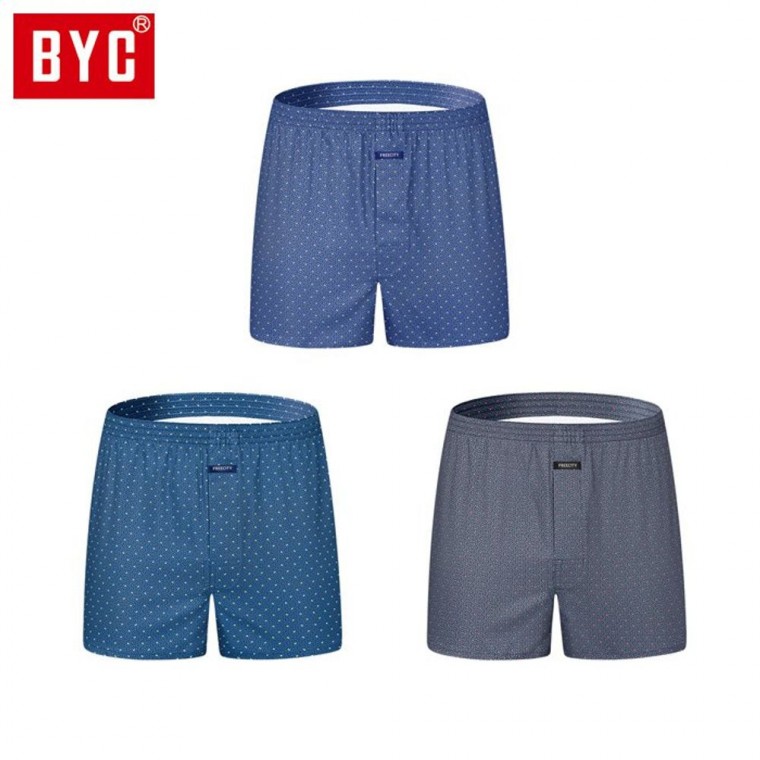 BYC 남성 프리시티스페셜 3매입 트렁크 팬티 속옷 순면 땀흡수 쾌적 편한 남자 깔끔 언더웨어 DOLG4009