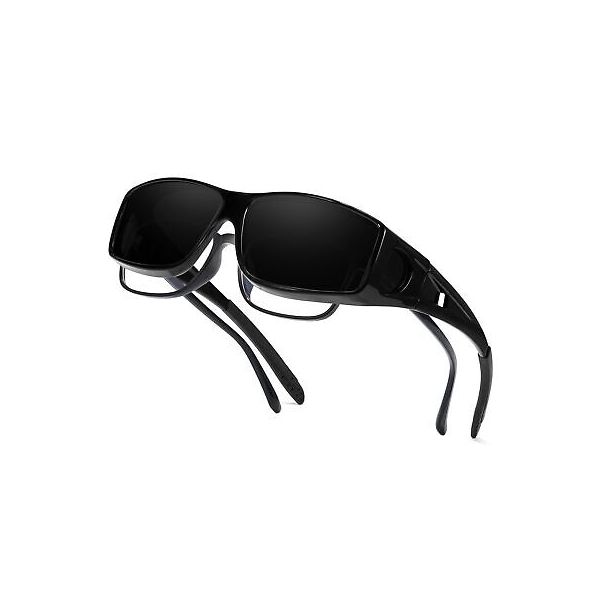 SIPHEW 슈퍼 다크 Fit Over 선글라스 for Men 여성 Polarized 랩 A라운드 Sun 글래스