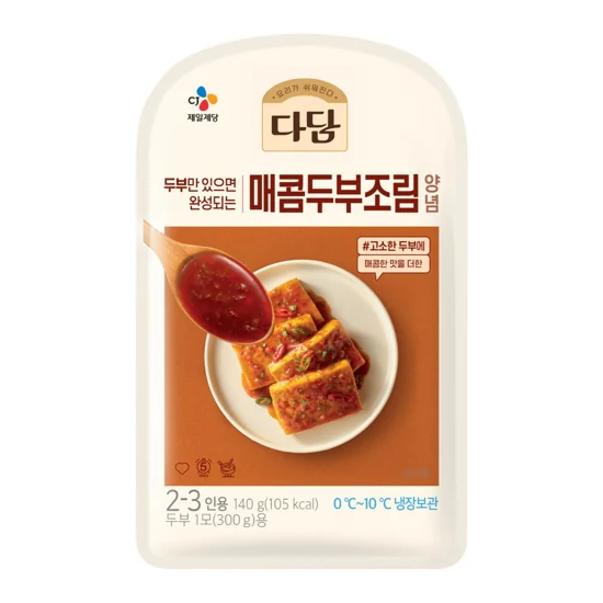 CJ제일제당 다담 냉장 다담 매콤두부조림양념140gx10개 140g 10개