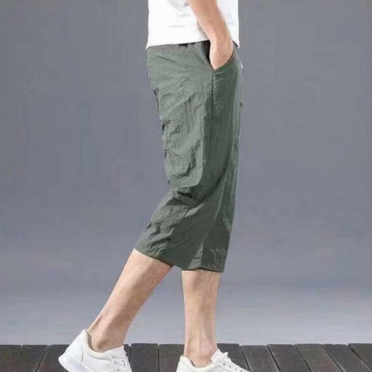 밴딩 7부 팬츠 허리밴딩 땀흡수 칠부바지 남성 데일리 바지 남자 편한 허리 기능성