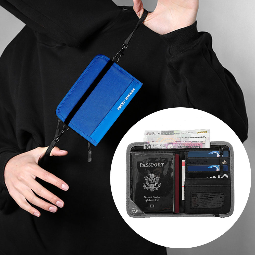 플코 RFID 여권 파우치 크로스 지갑