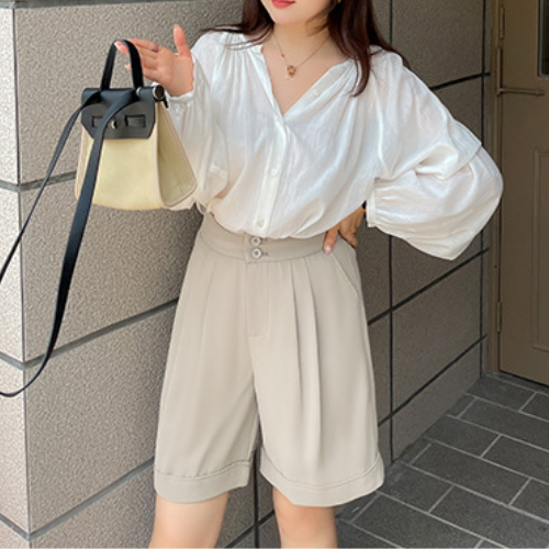 브루니 주름 밴드 반바지 4컬러 D000139