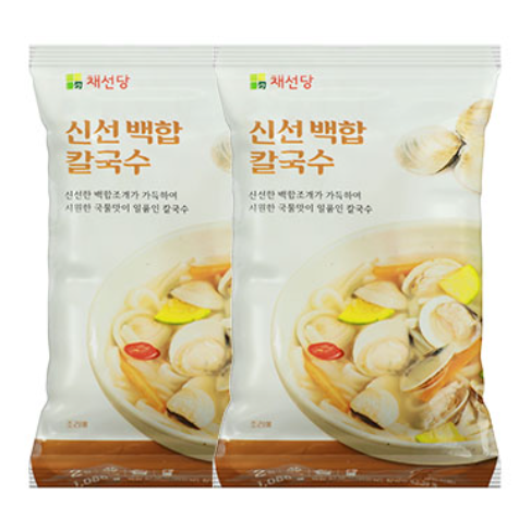 국물 맛이 일품인 신선 백합 칼국수 2인분 총 4인분 1개 230g