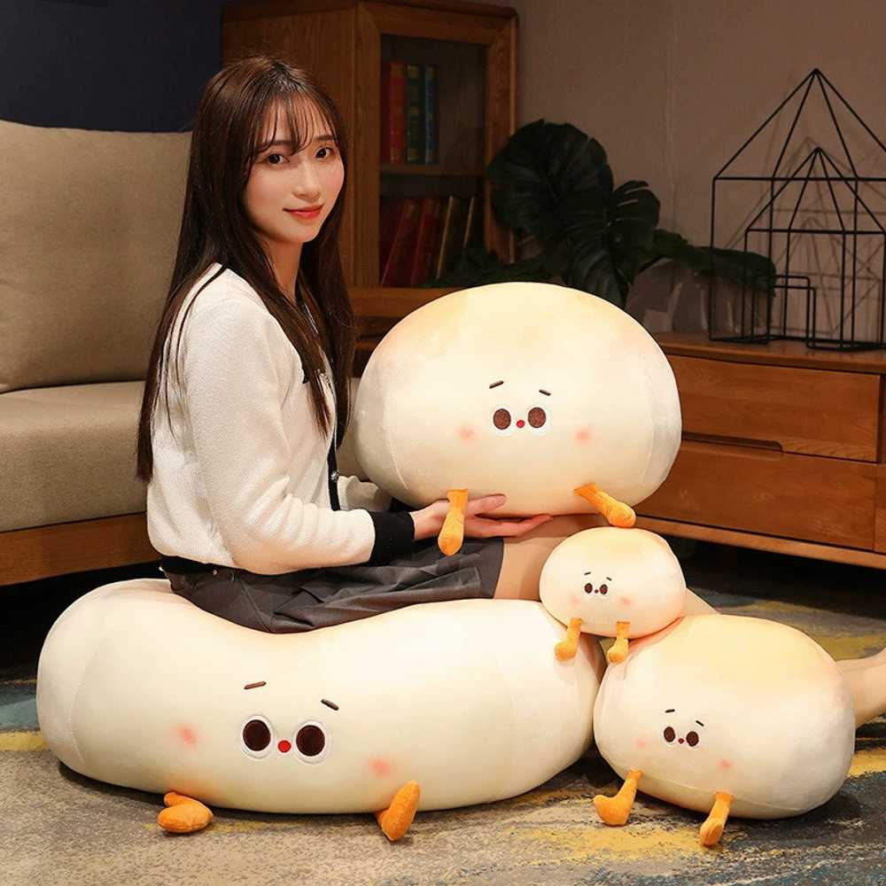 호빵 쿠션 찐빵 모찌 애착인형 베개 소파 귀여운 봉제 인테리어 1개 그림과 같이 베개