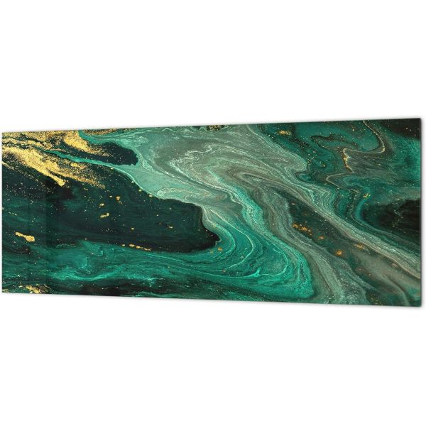 디자인 유리 백스플래시 강화유리 스플래시백 텍스처 시리즈 2 x19 7 125 x 50 cm Green Swirl 1개 BBS10A 49