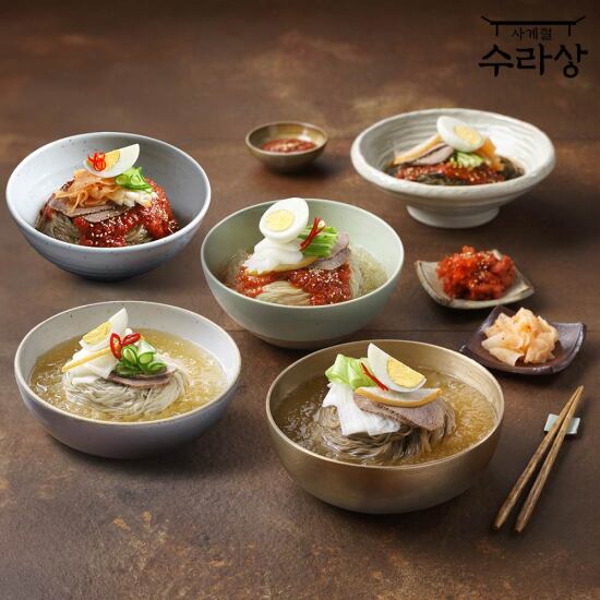 사계절수라상 함흥 메밀 냉면 10인분 물 비빔