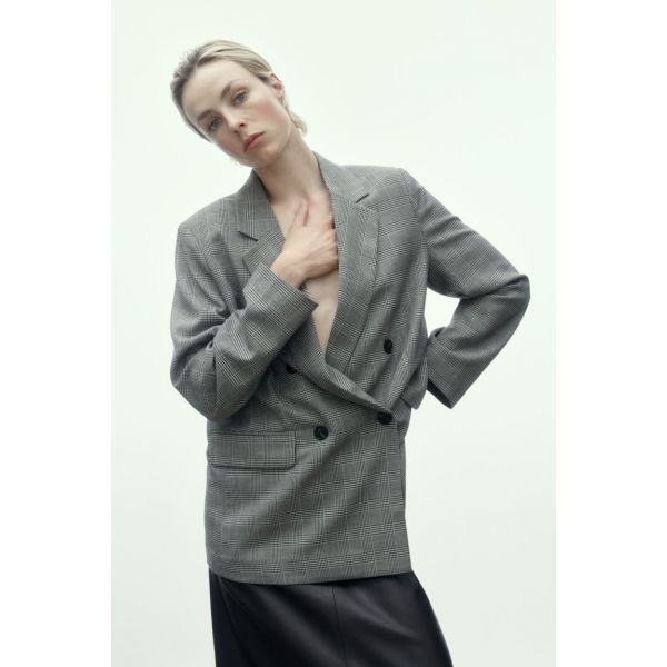 H&M H M 더블 브레스티드 재킷 - 체크 1232584002 1