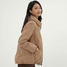 지센 여성 퀼팅배색 안감 후드 덕다운 점퍼 BE 33710251 LCDWMA21