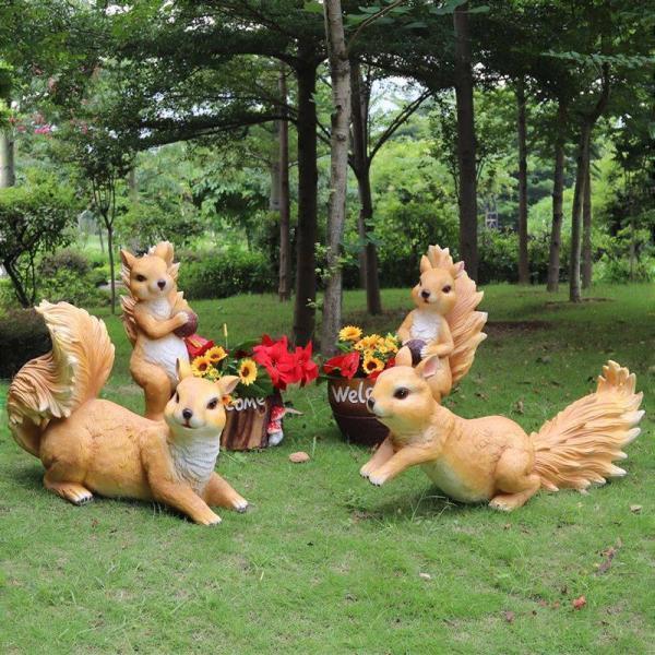 야외 모의 다람쥐 동물 화관 장식 미진 장식 가든 빌라 정원 창조 경관 화분