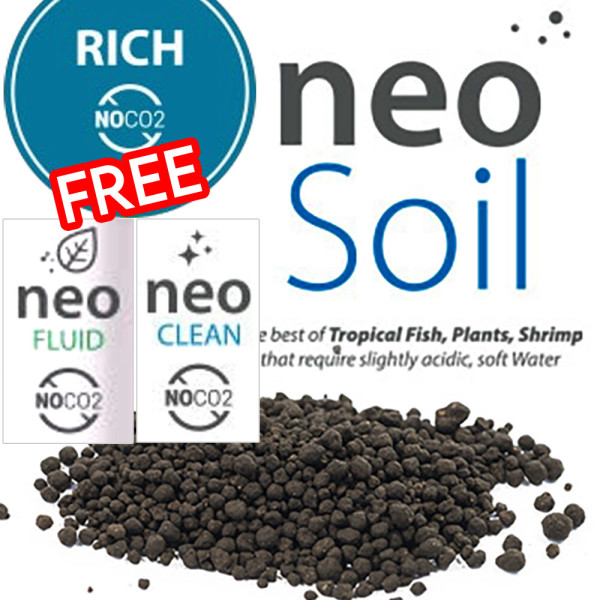 네오 컴팩트 NO CO2 리치 소일 8L 플루이드 클린 증 수족관 어항 수초 쉬림프 구피 열대어 바닥재 장식품