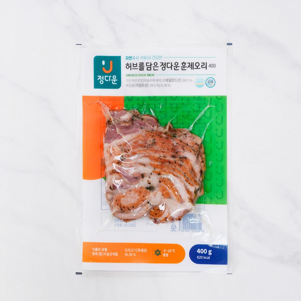 정다운 허브 마늘 훈제오리 랜덤배송 400g
