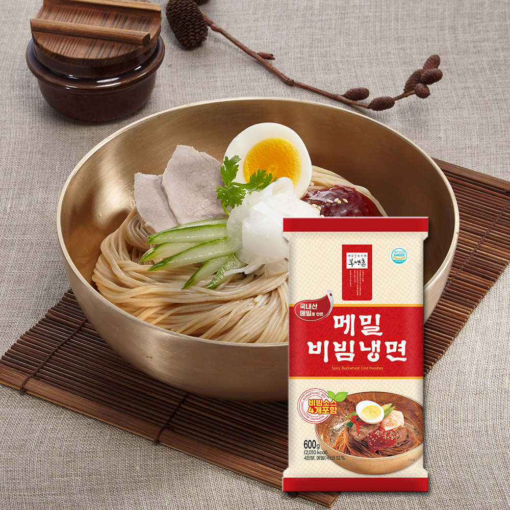 봉평촌 봉 촌 국내산 메밀로 만든 메밀비빔냉면 600g