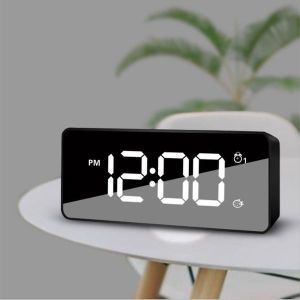 무소음 베이직 led 탁상시계 침대옆 올데이 알람시계 WFHQ3Z2