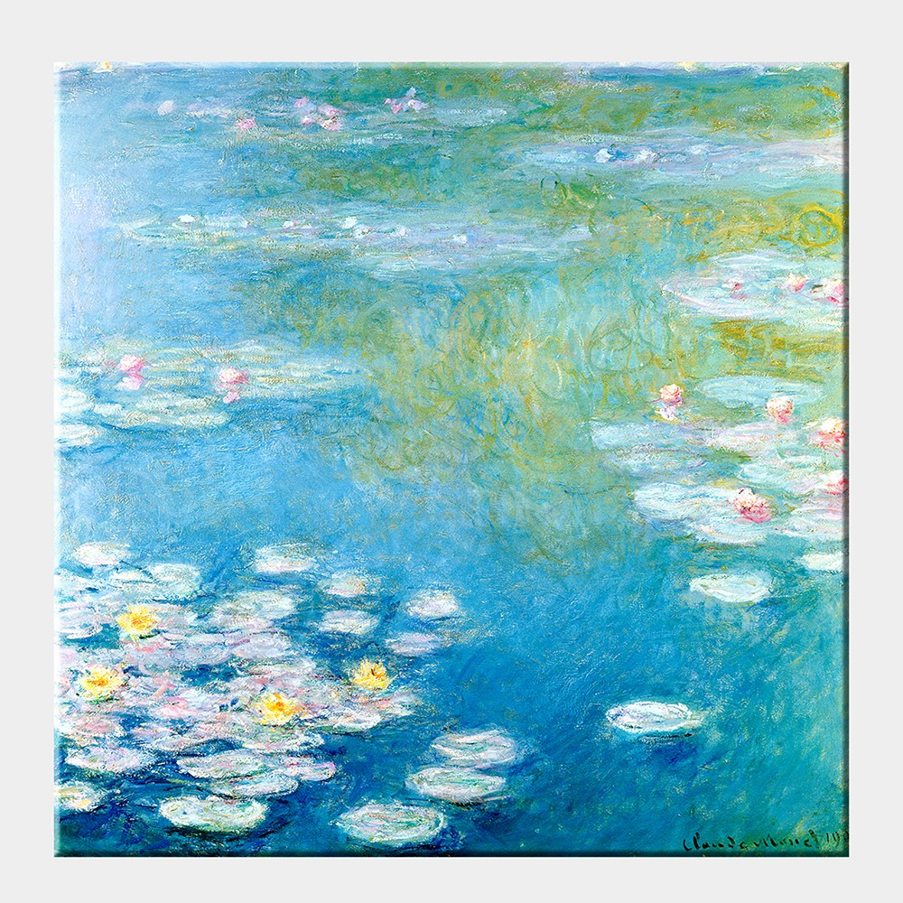 모네 수련 1908 여름 뮤라섹 명화 그림 인테리어 액자 현관 2 M 70 X 70 X 3 5 cm 바니쉬없음